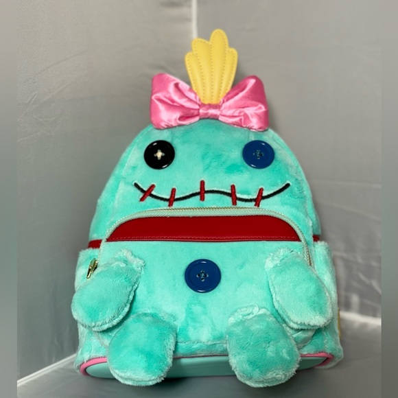 LE LOUNGEFLY Lilo & Stitch Scrump Plush Cosplay Mini Backpack - Picture 8 of 11